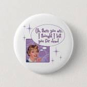 死ん離れだ 缶バッジ (正面)