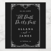 死エレガントぬまでゴシックの結婚酒 ワインラベル (シングルラベル)