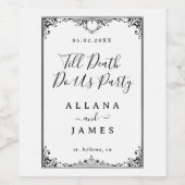 死エレガントぬまで我々のパーティーはゴシッ結婚ク ワインラベル (シングルラベル)