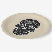 死カスタマイズんだスカルパーティープレート ペーパープレート (アングル)