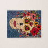 死カラフルんだ砂糖スカルの日 ジグソーパズル (横)