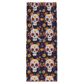 死カラフルんだ砂糖スカルの継ぎ目のないパットの日 ワインギフトバッグ (裏面)