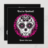 死ガーリーんだ砂糖スカルパーティー 招待状 (正面/裏面)