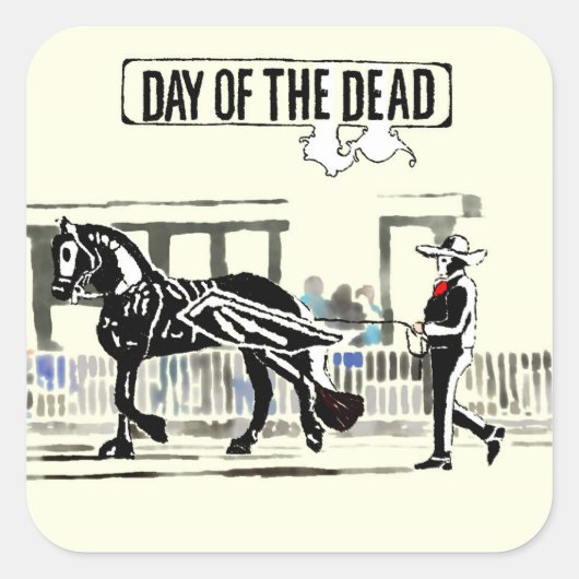 死クールんだ翼のある白馬の日 スクエアシール (正面)