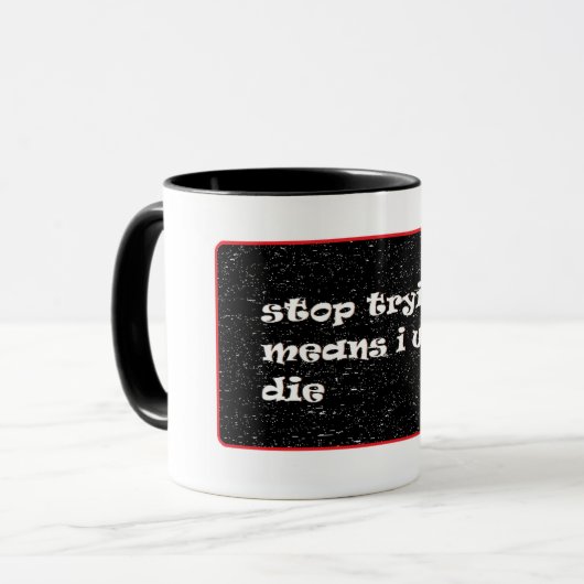 死ストップぬという手段を講じよう マグカップ (正面左)