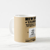 死パーソナライズされたぬか生きたか コーヒーマグカップ (正面左)