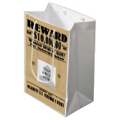 死パーソナライズされたぬか生きたか ミディアムペーパーバッグ (正面アングル)