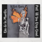 死パーソナライズされたんだハロウィーンのスケルトンの日 ビールラベル (シングルラベル)