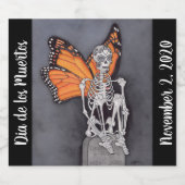 死パーソナライズされたんだハロウィーンのスケルトンの日 ビールラベル (シングルラベル)