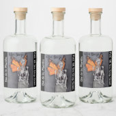 死パーソナライズされたんだハロウィーンのスケルトンの日 リキュールボトルラベル (ボトル)