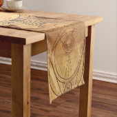 死ヘッドHawkmothの神聖な幾何学のデジタル芸術 ショートテーブルランナー (インサイチュ)