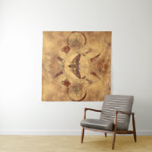 死ヘッドHawkmothの神聖な幾何学のデジタル芸術 タペストリー (インサイチュ(横))