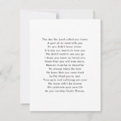 死モダン亡悔やみや弔慰葬儀写真 サンキューカード (裏面)