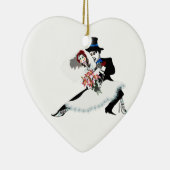 「死一部日まで私達を死んだ結婚式のして下さい セラミックオーナメント (右)