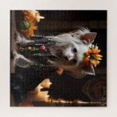 死中国のんだ日の衣装を着たトキ ジグソーパズル (横)