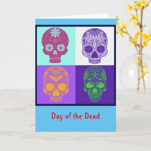 死亡したスカルカード カード (黄色い花)