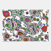 死亡したスカルギフトラップセットの日 ラッピングペーパーシート (正面2)