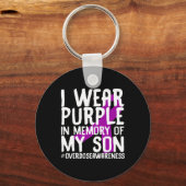 死亡した息子の認識度アブの過剰摂取メモリ キーホルダー (裏面)