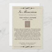 死亡告知書と共に 案内状 (正面/裏面)