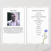 死亡届けプログラム，色付きワイルドフラワー チラシ (裏面)