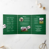 死亡時のお祝いサッカー 三つ折り招待状 (内部)