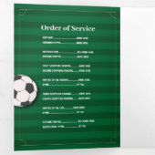 死亡時のお祝いサッカー 三つ折り招待状 (内部最初)