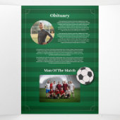 死亡時のお祝いサッカー 三つ折り招待状 (内部中)