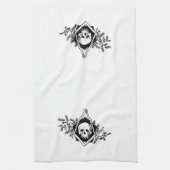 死亡率の正方形およびコンパス キッチンタオル (縦)