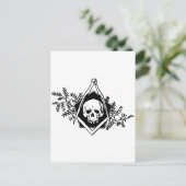 死亡率スクエアおよびコンパス ポストカード (スタンド正面)