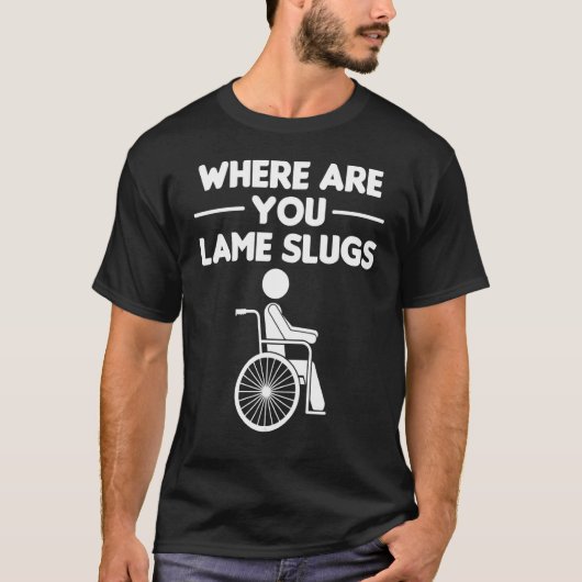 死亡者の車いす仮装 Tシャツ (正面)