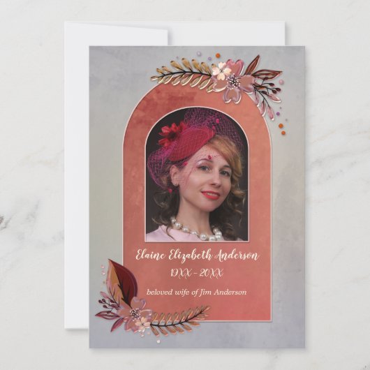 死亡者死亡告知カード 招待状 (正面)