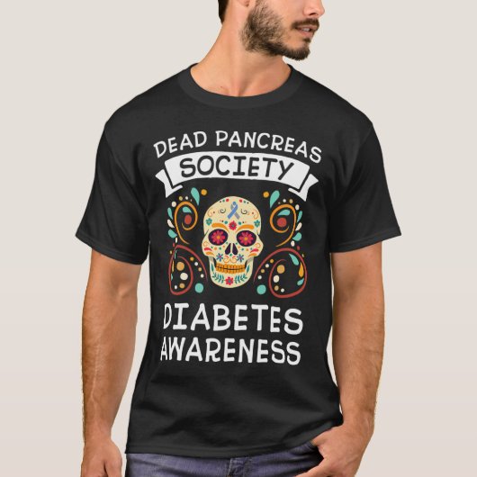 死亡膵臓学会T1d型糖尿病アワレ Tシャツ (正面)