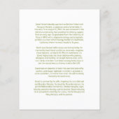 死亡記事の挿入カード (裏面)