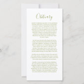 死亡記事挿入カード サンキューカード (正面)