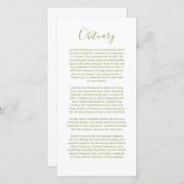 死亡記事挿入カード サンキューカード (正面/裏面)