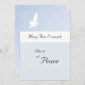 死亡/通過のカスタマイズ可能な発表 招待状 (正面/裏面)