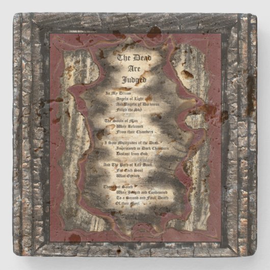 死人の裁きを受ける ストーンコースター (正面)