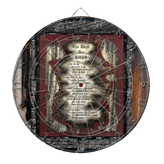 死人の裁きを受ける ダーツボード (正面)