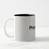 死体を押して下さい ツートーンマグカップ (左)