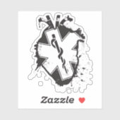 死体解剖学的ハート星 シール (シート)