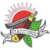 死刑執行者の古い学校のタトゥー シール (正面)