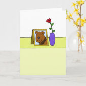 死別のための損失ペット犬悔やみや弔慰 カード (黄色い花)