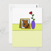 死別のための損失ペット犬悔やみや弔慰 ポストカード (正面/裏面)