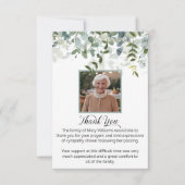 死別の写真グリーンリー葬儀ありがとう サンキューカード (正面)