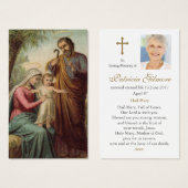 死別の損失神聖な家族の祈りの言葉同情カード (正面&裏面)