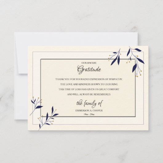 死別サンキューカード サンキューカード (正面)