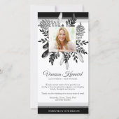 死別ダークフローラ葬儀サンキューカード サンキューカード (正面)