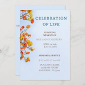 死別モダンお祝い 招待状 (正面/裏面)