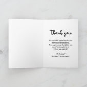 死別悔やみや弔慰葬儀記念ゴルフプレーヤー サンキューカード (内部)