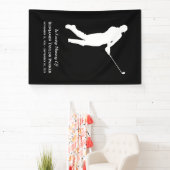 死別悔やみや弔慰葬儀記念ゴルフプレーヤー 横断幕 (インサイチュ)